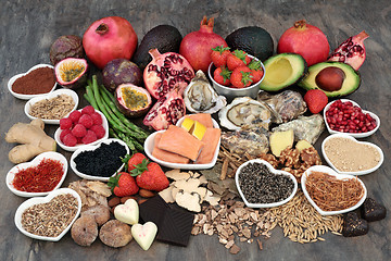 Image showing Large Selection of Aphrodisiac Food