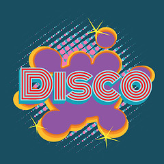 Image showing disco pop art lettering