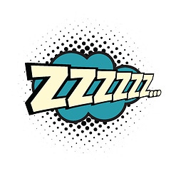 Image showing zzz comic word