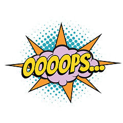 Image showing oops comic word