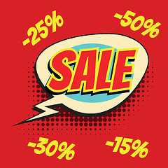 Image showing red sale comic word