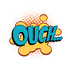 Image showing ouch comic word