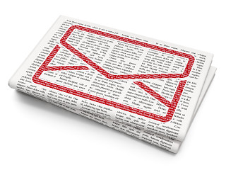 Image showing Business concept: Email on Newspaper background