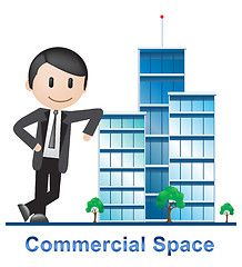 Image showing Commercial Space Buildings Describes Real Estate 3d Illustration