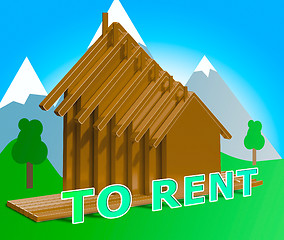 Image showing House To Rent Meaning Property Rentals 3d Illustration