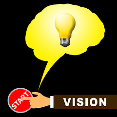 Image showing Vision Light Shows Corporate Planning 3d Illustration