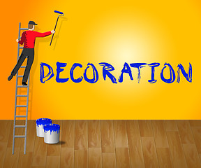 Image showing Home Decoration Shows House Painting 3d Illustration