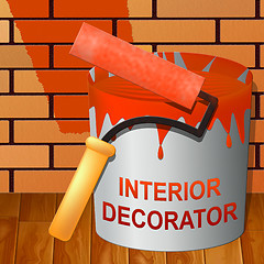 Image showing Interior Decorator Means Home Painter 3d Illustration