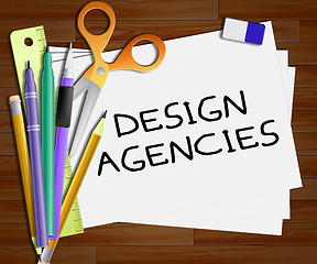 Image showing Design Agencies Means Creative Artwork 3d Illustration