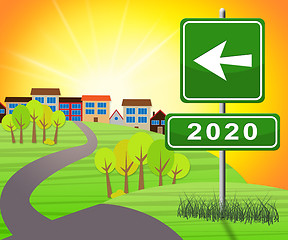 Image showing Two Thosand Twenty Indicating 2020 3d Illustration