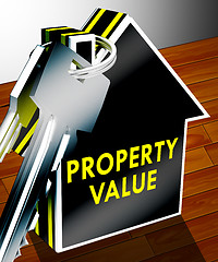 Image showing Property Value Means House Prices 3d Rendering