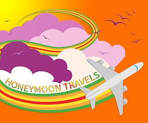 Image showing Honeymoon Travels Means Destinations Vacational 3d Illustration