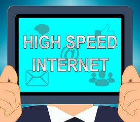 Image showing High Speed Internet Shows Broadband 3d Illustration