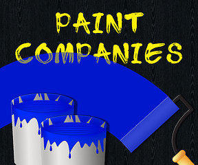 Image showing Paint Companies Displays Painting Product 3d Illustration