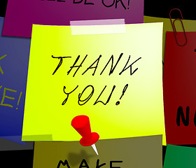 Image showing Thank You Displays Giving Gratefulness 3d Illustration