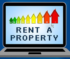 Image showing Rent A Property Representing House Rental 3d Illustration