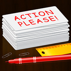 Image showing Action Please Message Shows Doing 3d Illustration