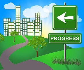 Image showing Progress Sign Show Betterment Headway 3d Illustration