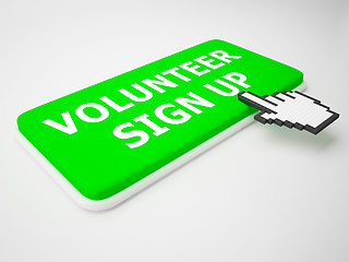 Image showing Volunteer Sign Up Showing Register 3d Rendering