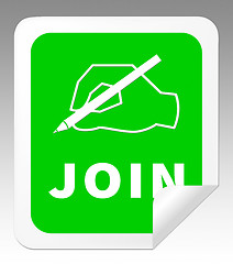 Image showing Join Icon Shows Membership Admission 3d Illustration