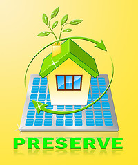 Image showing Preserve House Shows Natural Preservation 3d Illustration