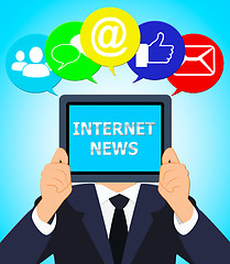 Image showing Internet News Means Online Info 3d Illustration