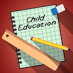 Image showing Child Education Represents Kids School 3d Illustration