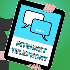 Image showing Internet Telephony Tablet Voice Broadband 3d Illustration