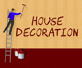 Image showing Home Decoration Showing House Painting 3d Illustration