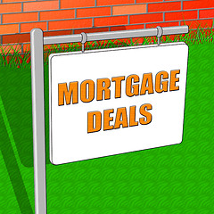 Image showing Mortgage Deals Represents Housing Discounts 3d Illustration