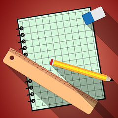 Image showing Blank Notebook With Copyspace Represents Empty 3d Illustration