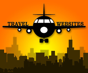 Image showing Travel Websites Meaning Tours Explore 3d Illustration