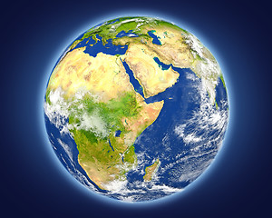 Image showing Ethiopia on planet Earth