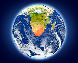 Image showing South Africa on planet Earth