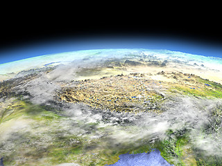 Image showing Himalayas from space