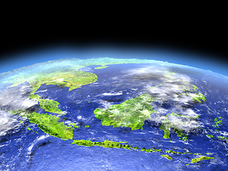 Image showing Indonesia from space