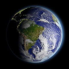 Image showing South America from space