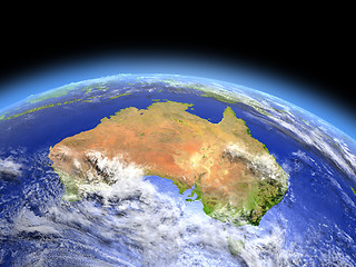 Image showing Australia from space