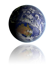 Image showing Australia on globe