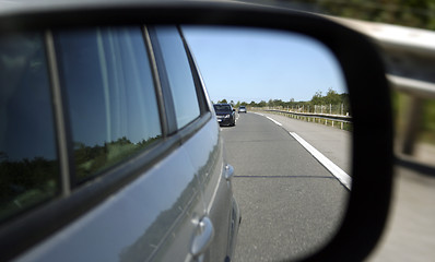 Image showing Car mirror reflection