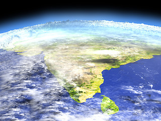 Image showing Indian subcontinent from space