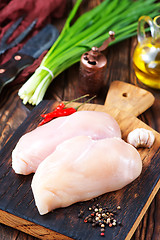 Image showing raw chicken fillet