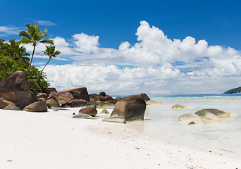 Image showing island beach in indian ocean on seychelles