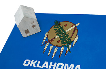 Image showing Small house on a flag - Oklahoma