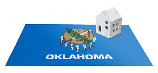 Image showing Small house on a flag - Oklahoma