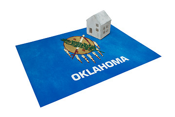 Image showing Small house on a flag - Oklahoma