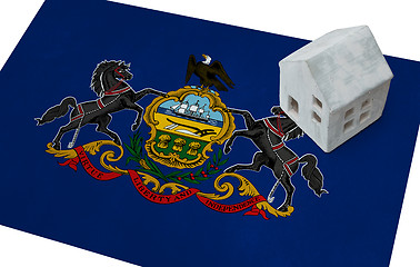 Image showing Small house on a flag - Pennsylvania