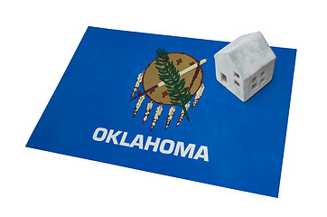 Image showing Small house on a flag - Oklahoma