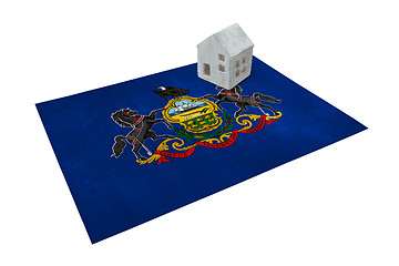 Image showing Small house on a flag - Pennsylvania