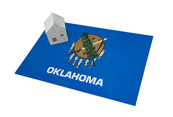 Image showing Small house on a flag - Oklahoma